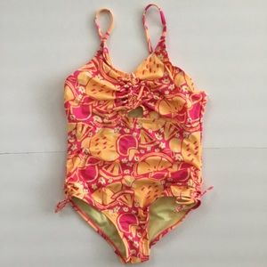 NWOT Swimsuit Girls One Piece Fruit Print Size No Tag